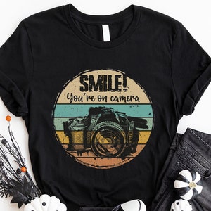 Retro Photography T-Shirt, Vintage Photographer Tshirt, Hobby Clothing, Camera Graphic Tees, Birthday Gifts For Friends, Shirts for Women