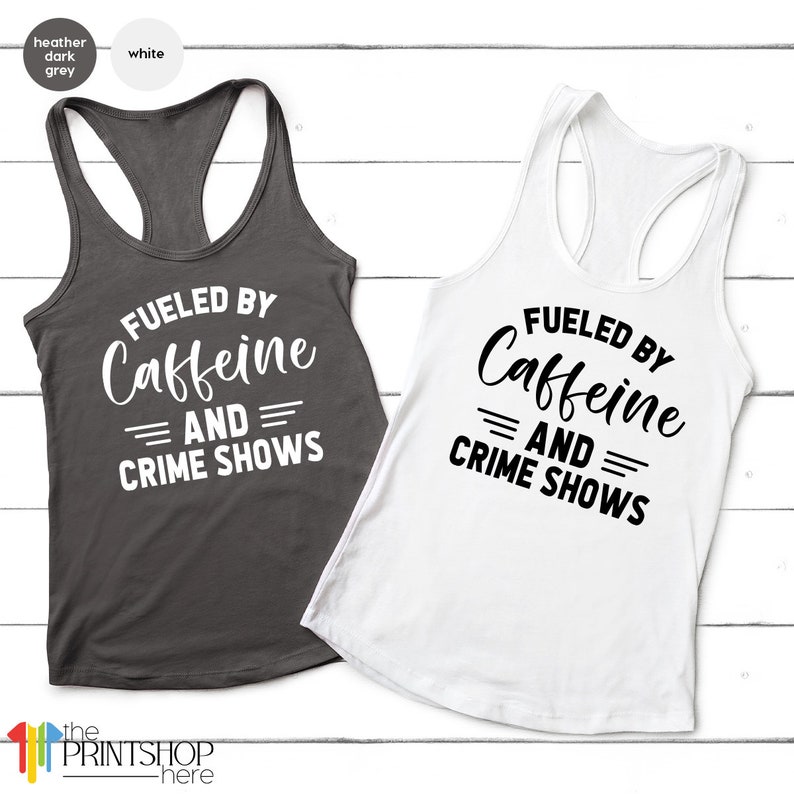 Crime Shows TShirt, Caffeine And Crime Show Shirt, Crime Addict T Shirt, Criminal T-Shirt, Murder Show Shirt, Horror Series Shirt, Horror image 7