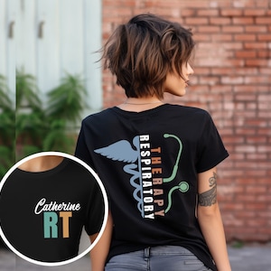 Custom Name Respiratory T-Shirt, Personalized Therapist Shirts, Respiratory Tees, Gift For Therapist  Breathe Shirt, Medical Shirt