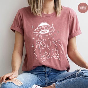 Funny Cat Shirt, Cat T Shirt, Cat T-Shirt, Catduction TShirt, Cat Are Aliens Tee, Funny Cat T Shirts, Cat Lovers Shirt, Cat Owner Gift image 5