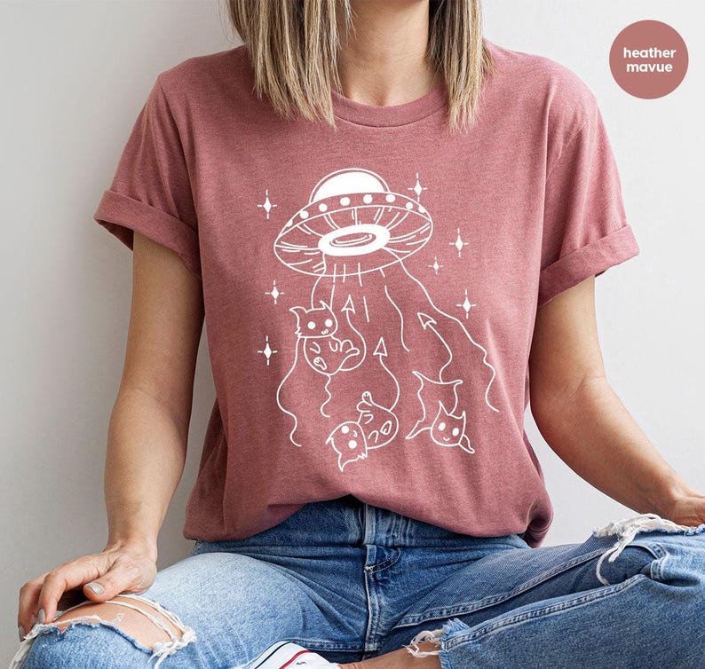 Funny Cat Shirt, Cat T Shirt, Cat T-Shirt, Catduction TShirt, Cat Are Aliens Tee, Funny Cat T Shirts, Cat Lovers Shirt, Cat Owner Gift image 5