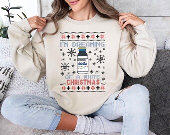 Pharmacist Nurse Ugly Christmas Sweatshirt, Nurse Christmas Sweater, Pharmacy Tech Shirt, Xmas Gift For Pharmacy Nurse, Holiday Nurse Tee