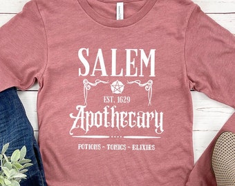 Salem Long Sleeve Shirt, Pastel Goth Long Sleeve Tee, Salem Apothecary Shirt, Salem TShirt, Funny Witchy Long Sleeve Tee, Witch Sisters Gift