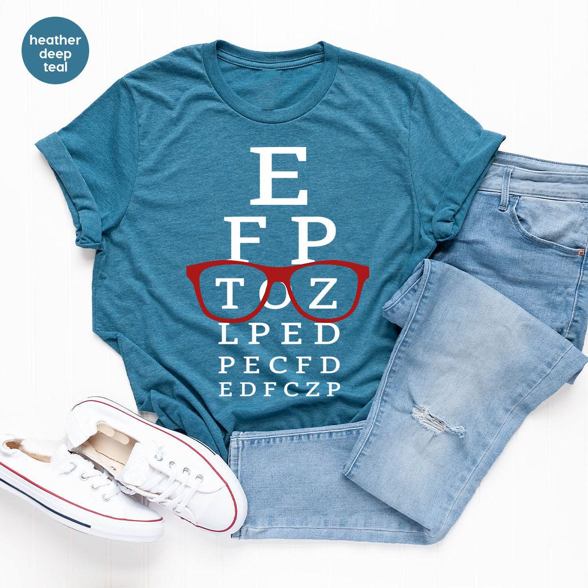 Optometry Funky Letters Optometrist Shirt, Optometry School Graphic Tees, Cool Optometry Gifts ...