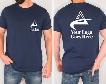 T-shirt personnalisé en gros, T-shirt avec logo d'entreprise en gros, Cadeaux personnalisés avec logo d'entreprise, Création de logo recto-verso, T-shirt à col en V avec logo de marque