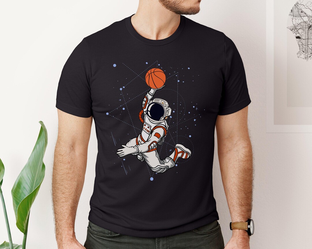 Astronaut Basketball Shirt, Playful Space Sports Design for Adventure ...