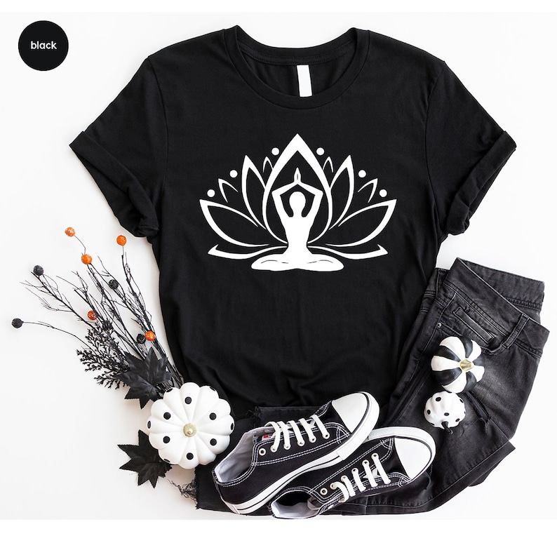 Yoga Gifts, Flower Shirt, Yoga Shirt, Positive Shirt, Meditation T-Shirt, Spiritual Shirt, Yoga Outfit, Women Shirt, Gift for Her image 7