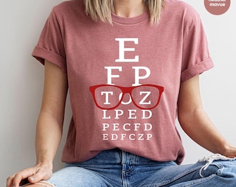Optometrist Shirt, Optometry School Graphic Tees, Cool Optometry Gifts, Women VNeck TShirt, Birthday Gift for Optician, Gift For Him