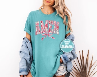Comfort Colors® Amen Easter Shirt, Jesus Easter Shirt, Amen Varsity Shirt, Amen Bow Shirt, Christian Shirt, Easter Bow Shirt,  Easter Gift