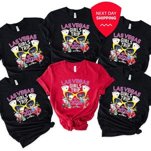 Las Vegas Girls Trip 2025 Shirt, Customize Girls Trip shirt, Summer Vacation shirts, Vegas Squad Trip Shirt, Retro Girls Trip Matching Shirt