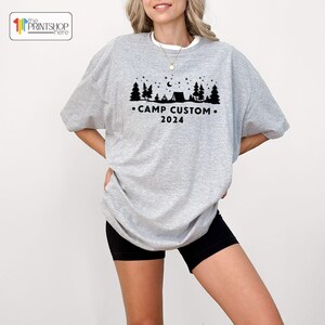 Customized Camp Shirts, Personalized Gifts, Matching Camping Shirts, Family Vacation TShirts, Custom Camper Outfits, Adventure Clothing image 6