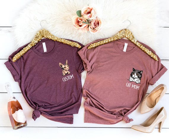 Custom Cat Shirts, Personalized Cat Gifts, Cat Mom Gifts, Cat Dad Clothing, Cat Owner Outfit, Customizable Cat Breed Crewneck Sweatshirt