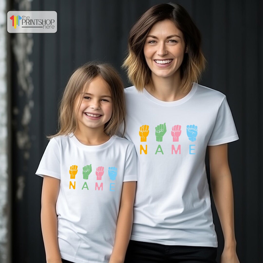 Custom Tshirt, Custom Name Shirt, Custom ASL Shirt, Custom Sign Shirt ...