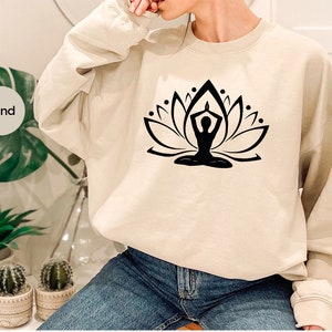 Yoga Gifts, Flower Shirt, Yoga Shirt, Positive Shirt, Meditation T-Shirt, Spiritual Shirt, Yoga Outfit, Women Shirt, Gift for Her image 3