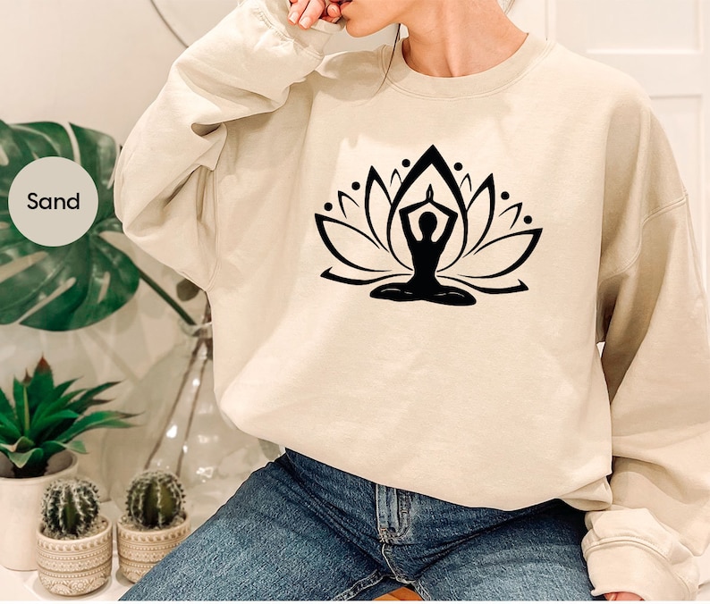 Yoga Gifts, Flower Shirt, Yoga Shirt, Positive Shirt, Meditation T-Shirt, Spiritual Shirt, Yoga Outfit, Women Shirt, Gift for Her image 3