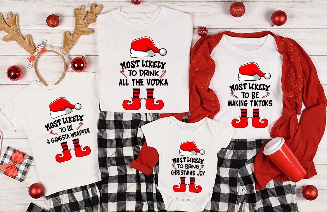 Funny Most Likely To Christmas Shirt, Christmas Group Shirts, Matching Family Christmas Tee, Christmas 2024, Christmas Gift, Gift For Friend