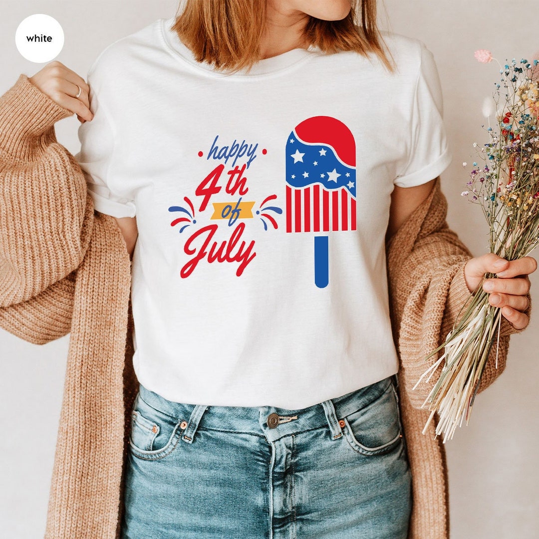 Cute Fourth of July Shirt USA Ice Cream Graphic Tees - Etsy