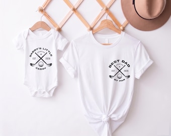 Best Dad By Par Shirt, Golf Dad Matching Baby Onesie, Daddy Golf Bodysuit, Father Baby Golf Shirts, Dad Golf Gift
