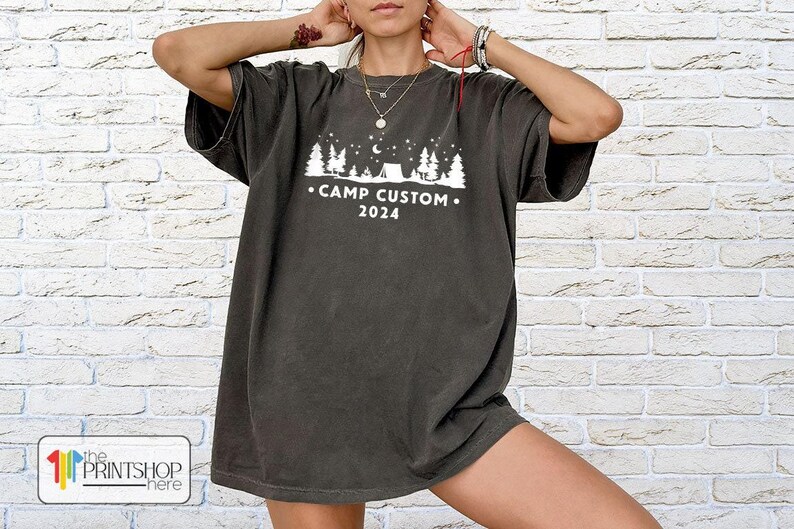 Customized Camp Shirts, Personalized Gifts, Matching Camping Shirts, Family Vacation TShirts, Custom Camper Outfits, Adventure Clothing image 7