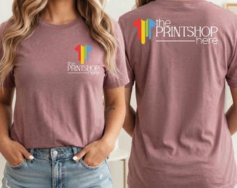 Customized Company Logo Gifts, Bulk Personalized Shirt, Wholesale Business Logo T-Shirt, Double Sided Logo Design, Brand Logo Vneck Tshirt