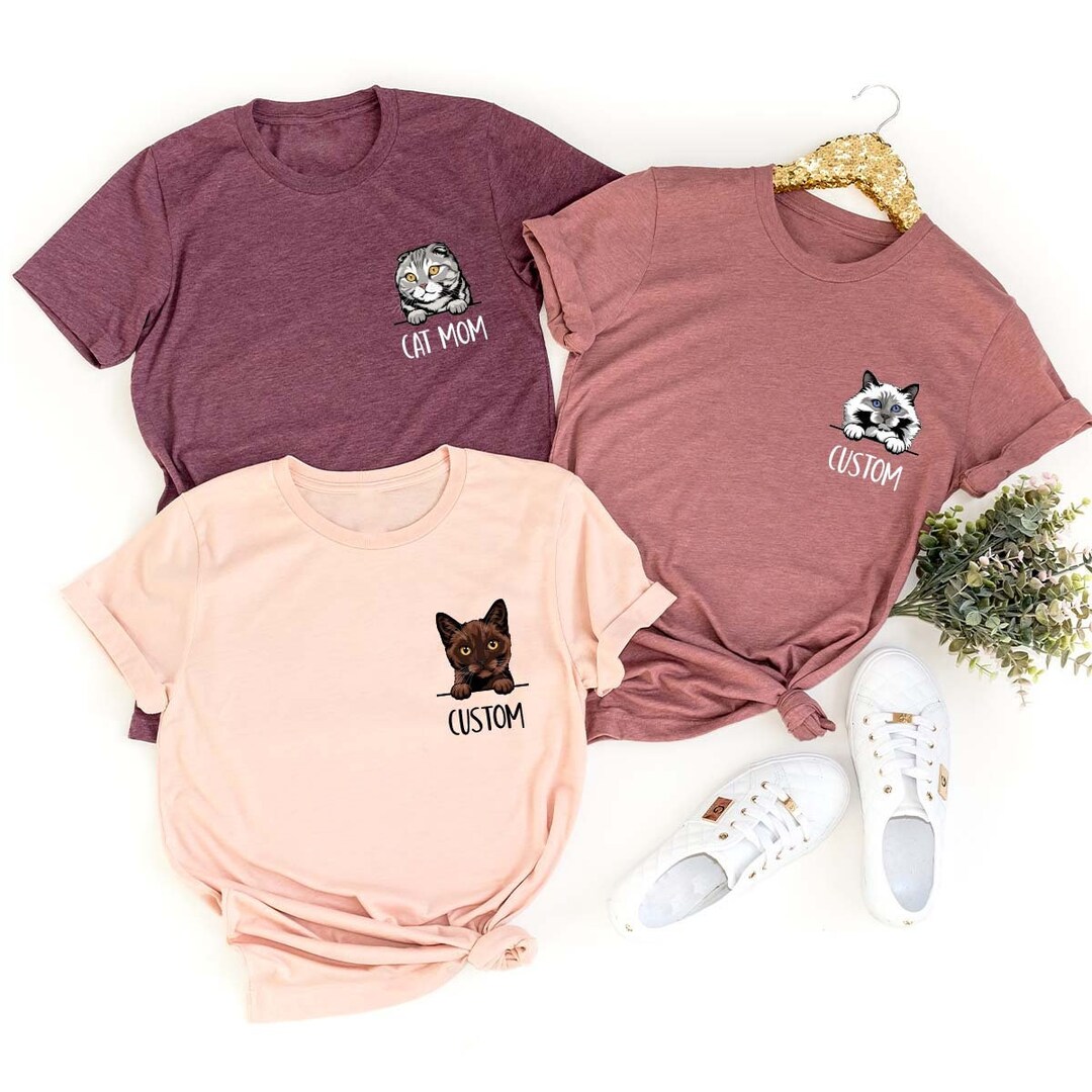 Custom Cat Shirts, Personalized Cat Gifts, Cat Mom Gifts, Cat Dad