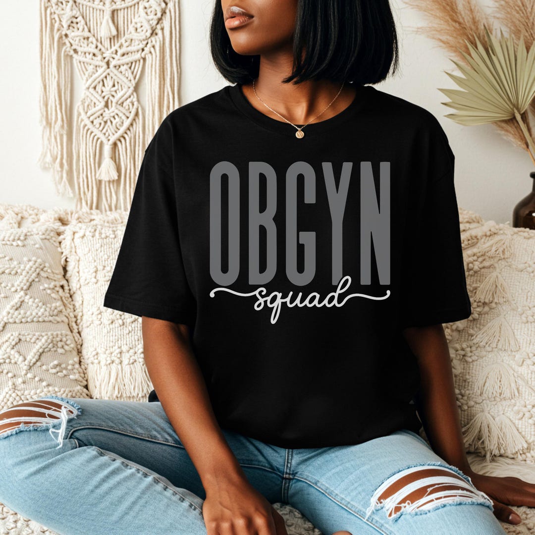 Minimalist OBGYN Squad Matching Shirt, Medical Team Gift for Obstetrics ...
