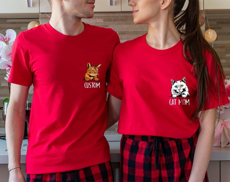 Custom Cat Shirts, Personalized Cat Gifts, Cat Mom Gifts, Cat Dad Clothing, Cat Owner Outfit, Customizable Cat Breed Crewneck Sweatshirt Bild 7