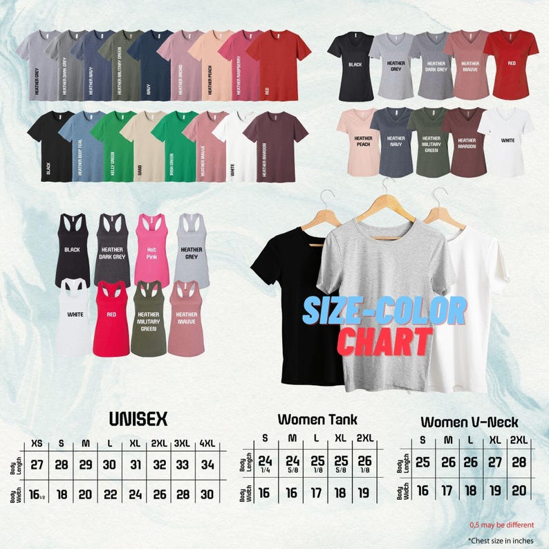 a women's t - shirt size chart with a women's t -