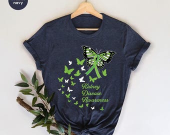 Kidney Disease Awareness Shirts, Kidney Surgery Gift, Kidney Transplant Shirt, Kidney Disease Ribbon Tee, Gift for Women, Dialysis Nurse Tee