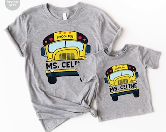 Custom School Bus Driver Shirt, Personalized Name School Bus Driver Gift, Bus Driver Appreciation Day Gift, Coolest Bus Driver Ever T-Shirt