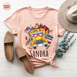 Custom School Bus Driver Shirt, Personalized Name School Bus Driver Gift, Bus Driver Appreciation Day Gift, Coolest Bus Driver Ever T-Shirt