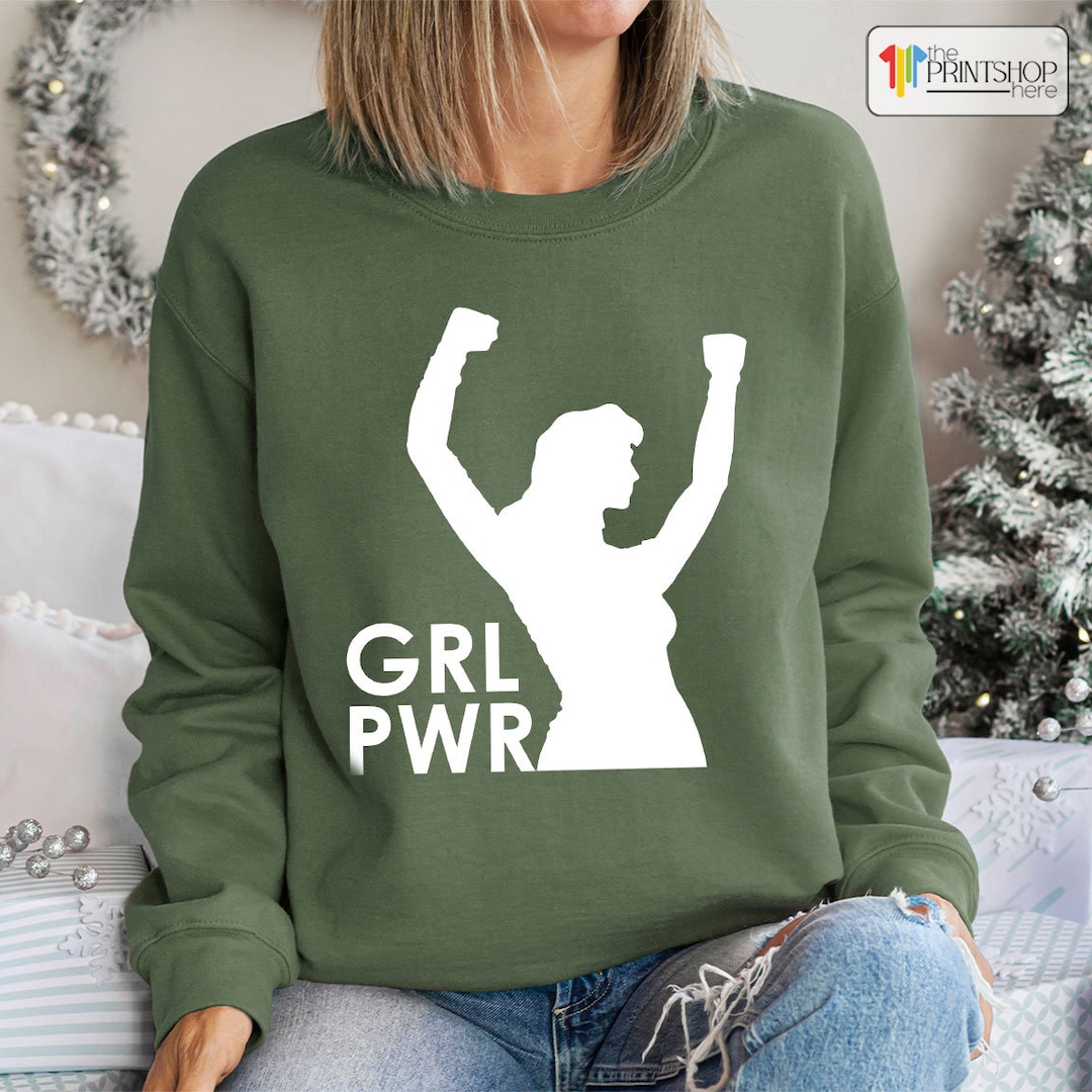 GRL PWR Sweatshirt, Girl Power Long Sleeve, Feminism Hoodies, Girl