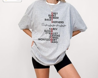 Grey's Anatomy Cast Crew Shirt, Grey's Anatomy Shirt, Grey Yang Karev Stevens O'Malley Shirt, Grey's Anatomy, Nurse Shirt, Pharmacist Shirt