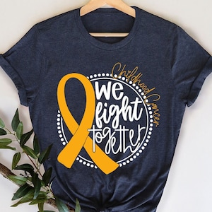 Childhood Cancer T-Shirt, Cancer Support Crewneck Sweatshirt, Cancer Survivort Gift, Cancer Awareness Shirt, Awareness Gifts, Cancer Ribbon