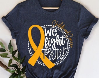 Childhood Cancer T-Shirt, Cancer Support Crewneck Sweatshirt, Cancer Survivort Gift, Cancer Awareness Shirt, Awareness Gifts, Cancer Ribbon