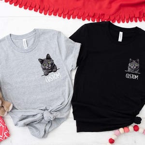 Custom Cat Shirts, Personalized Cat Gifts, Cat Mom Gifts, Cat Dad Clothing, Cat Owner Outfit, Customizable Cat Breed Crewneck Sweatshirt Bild 5