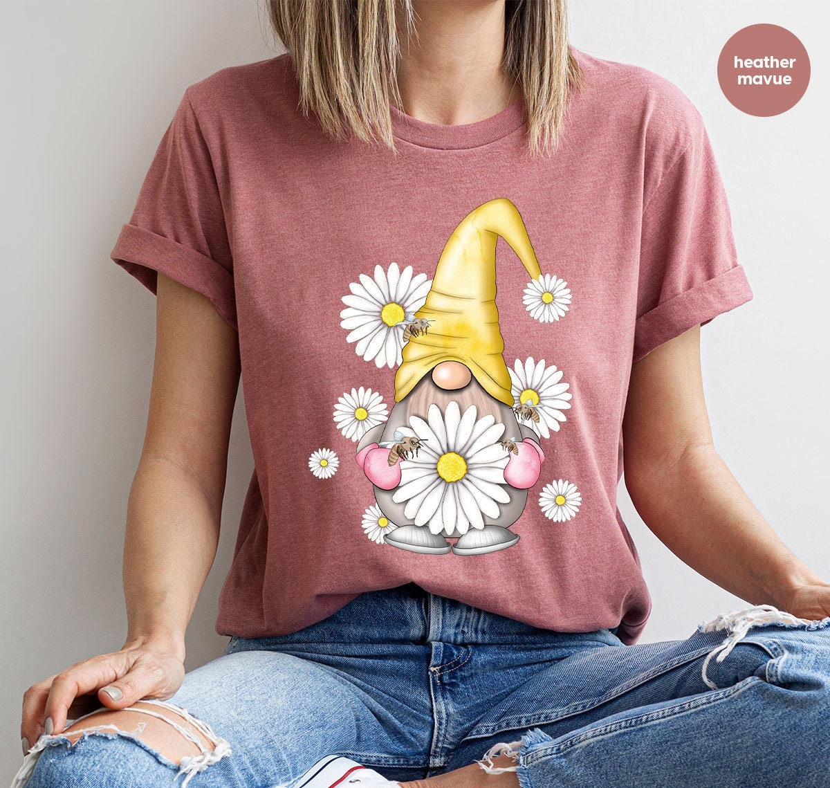Fanxing Gifts For Teen Girls 16-18 Trending 2024 Valentine's Day Gifts T  Shirt for Women Summer Round Neck Comfy Graphic Tees Cute Gnomes Love  Hearts