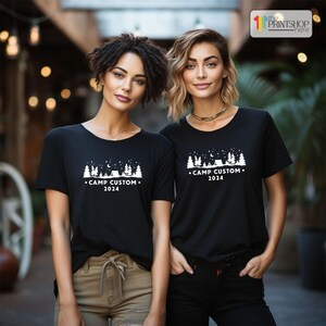 Customized Camp Shirts, Personalized Gifts, Matching Camping Shirts, Family Vacation TShirts, Custom Camper Outfits, Adventure Clothing image 5