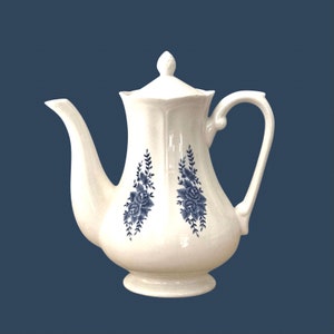 Mayhill Federalist Ironstone Teapot | Japanese Blue and White Teapot | Vintage Home Decor | Elegant China Cabinet Display | Kitchen Decor