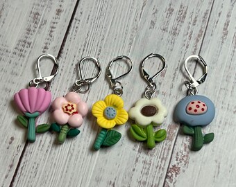 Flower Stitch Markers 5pc