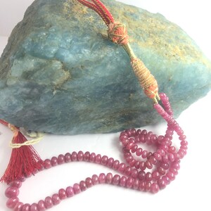 High Quality Natural Ruby Plain Rondelle Beads, Ruby Rondelle Beads, Rare Ruby Smooth Beads, Natural Ruby Beads, Precious Ruby Rondelle Bead