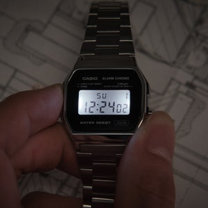Casio A158 black Frame LED Backlight Mod A158WEA 1EF Etsy