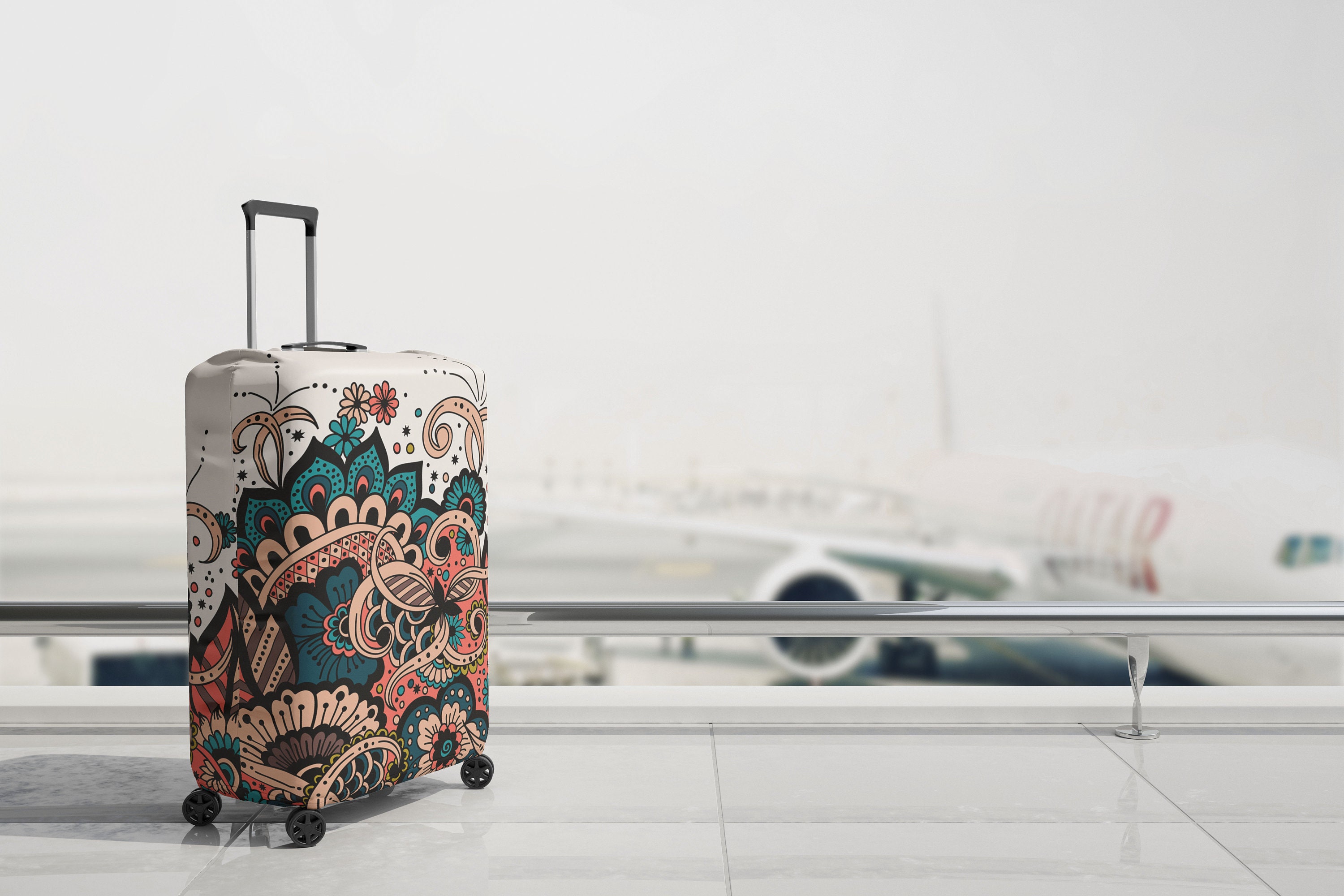 Luggage Cover Suitcase Cover Luggage Protective Digital Etsy