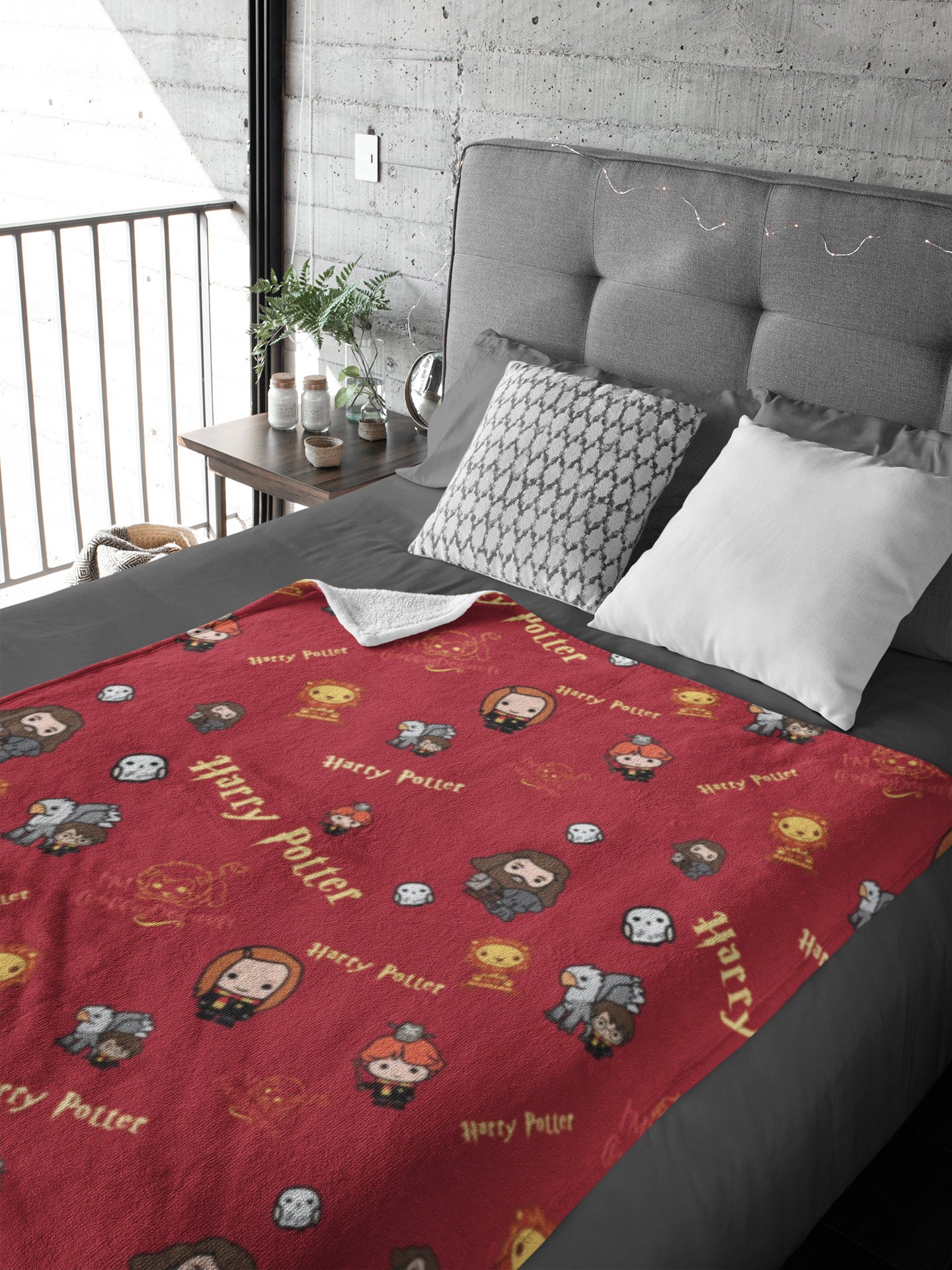 Cute Harry Potter Gryffindor Blanket Gryffindor Sherpa Etsy