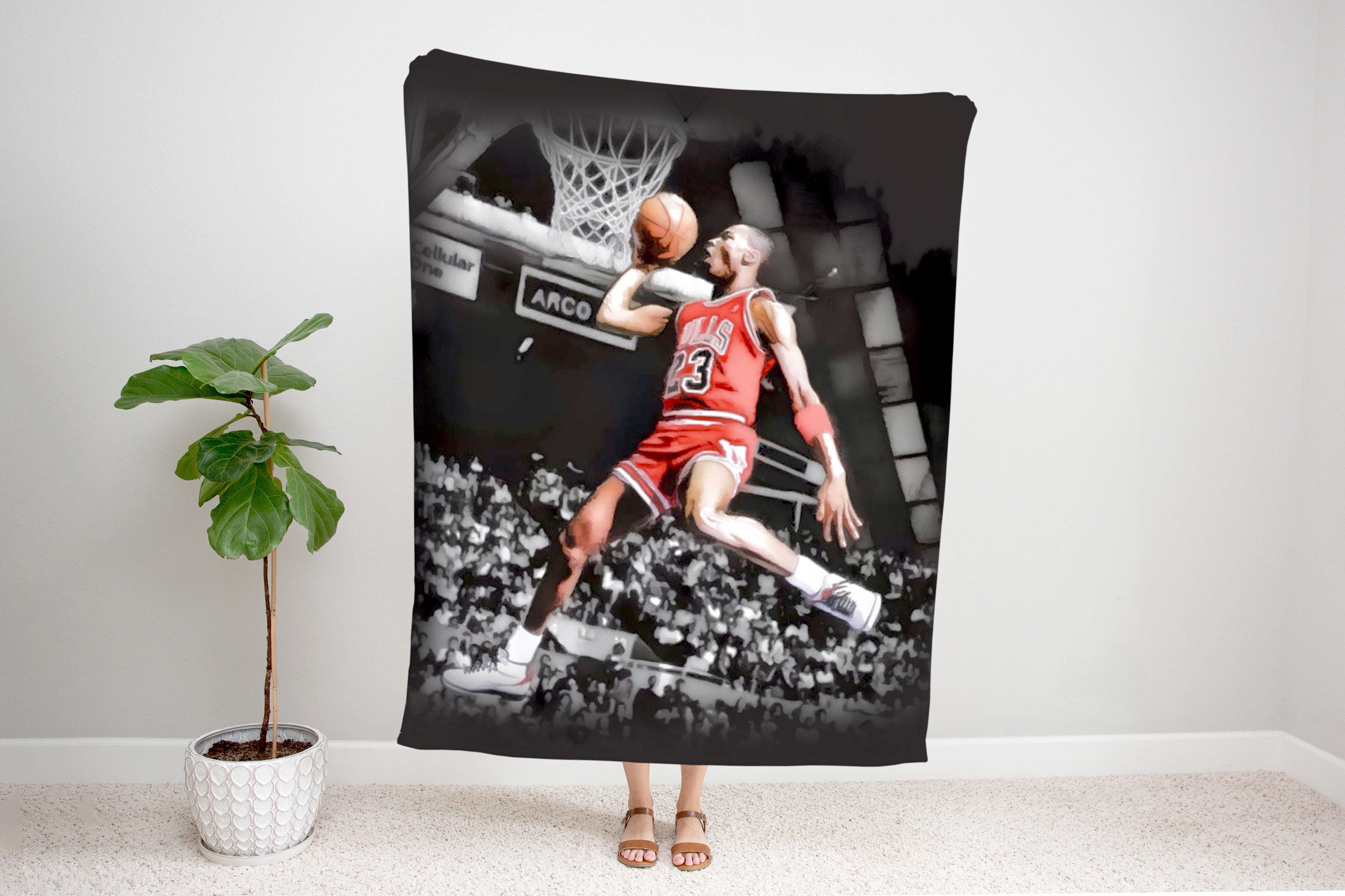 Michael Jordan Fleece Blanket MJ Sherpa Blanket Holiday Etsy