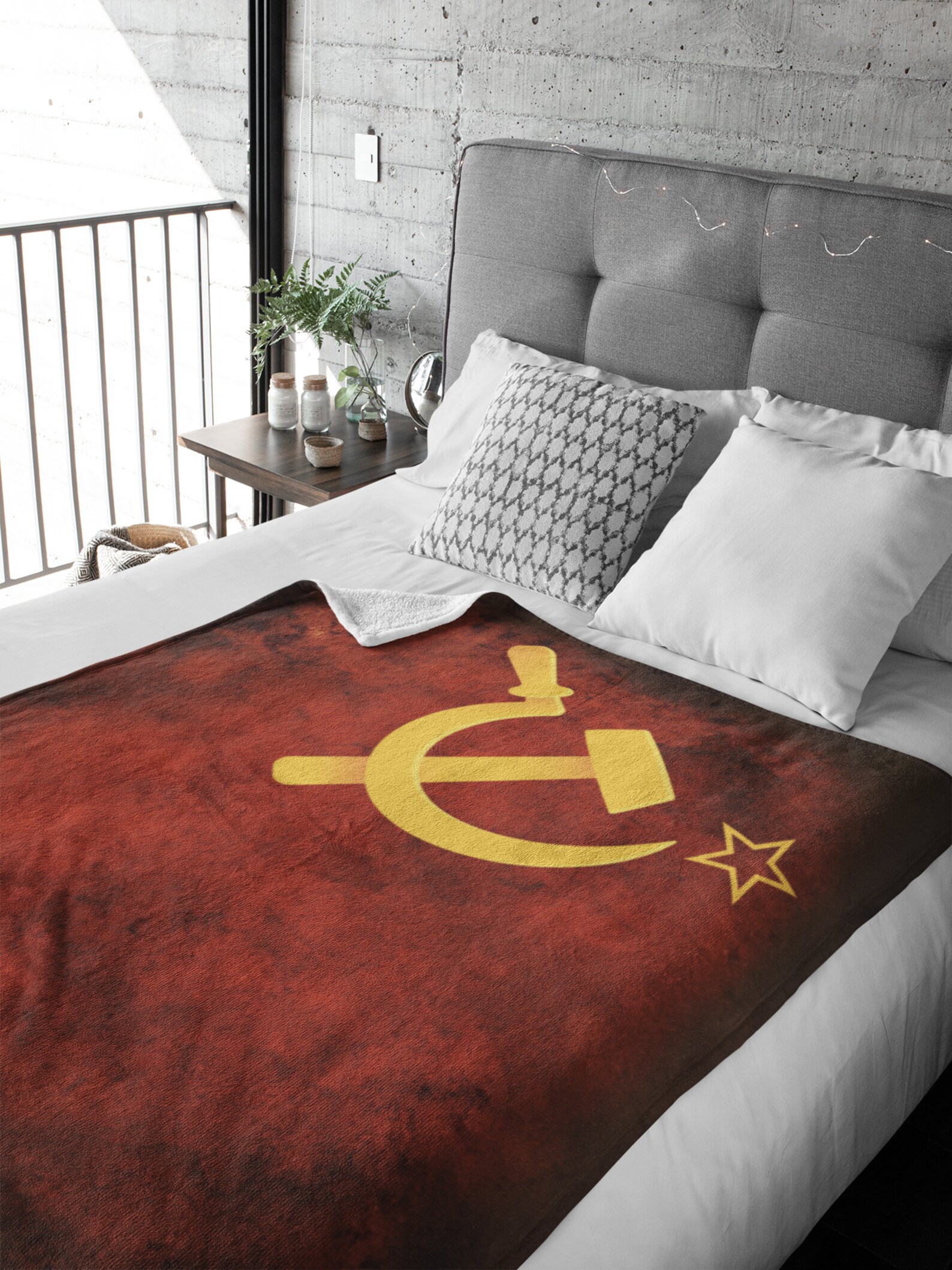 Soviet Union Blanket Old Russia Flag Blanket Hammer and Etsy