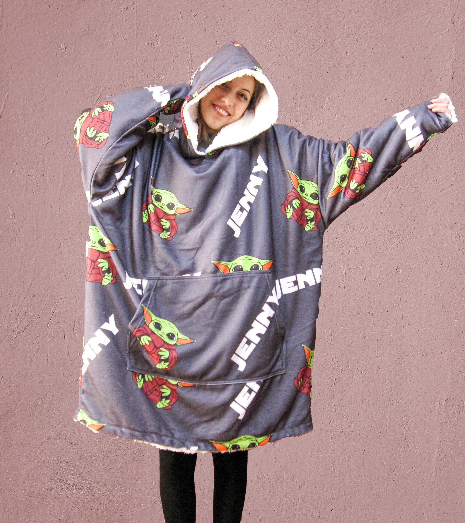 Personalize Baby Yoda Sweatshirt Oversize Hoodie Cozy Etsy