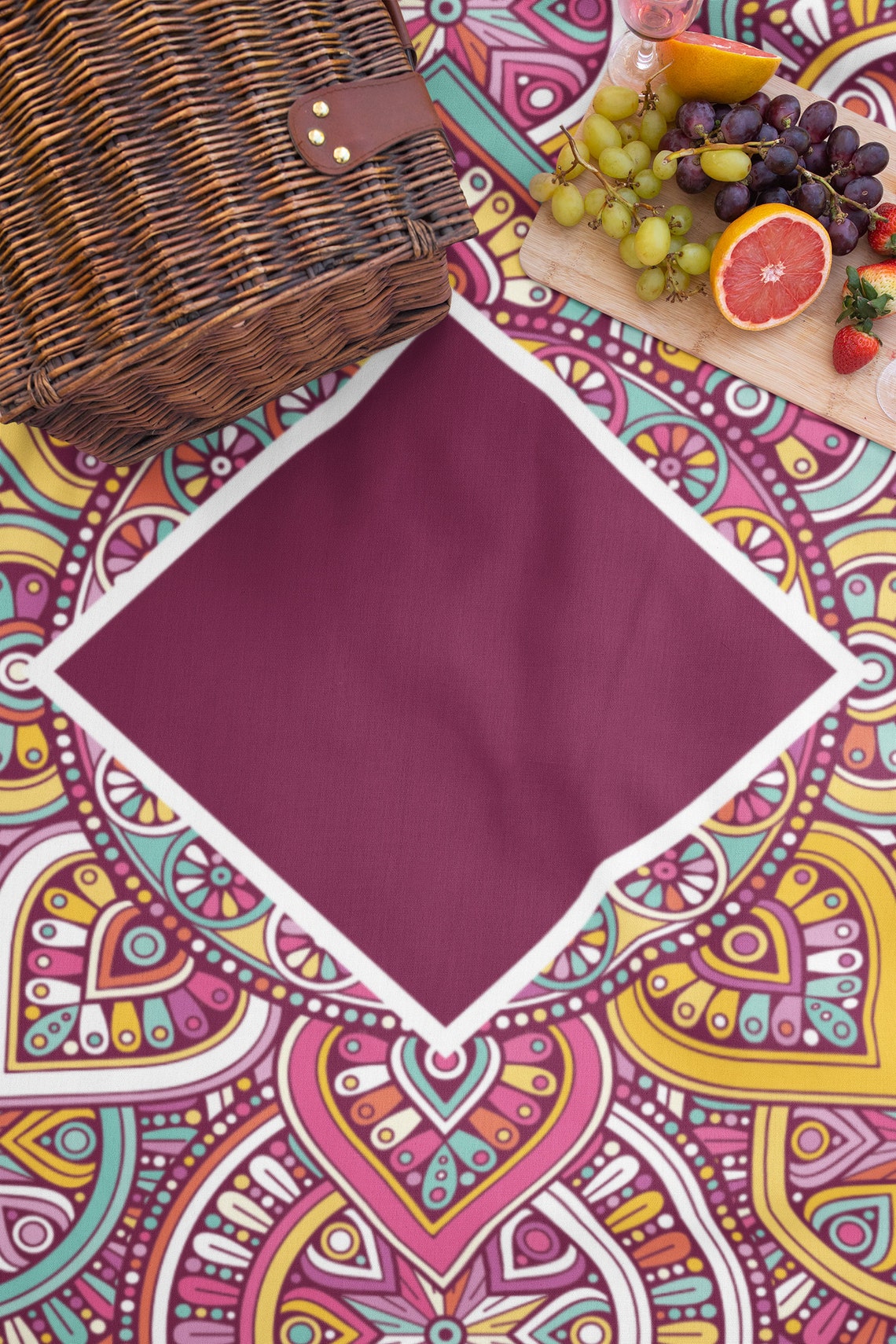 Waterproof Picnic Blanket Outdoor Rug Boho Picnic Blanket Etsy