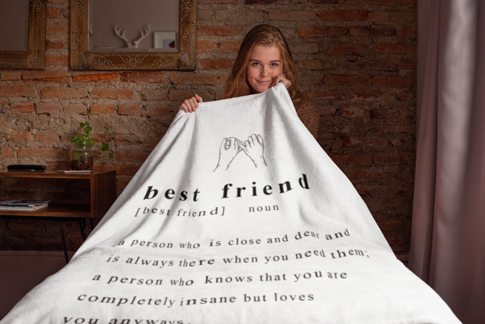 Best Friend Gifts Blanket/Best Friend Sherpa Blanket/Best Etsy