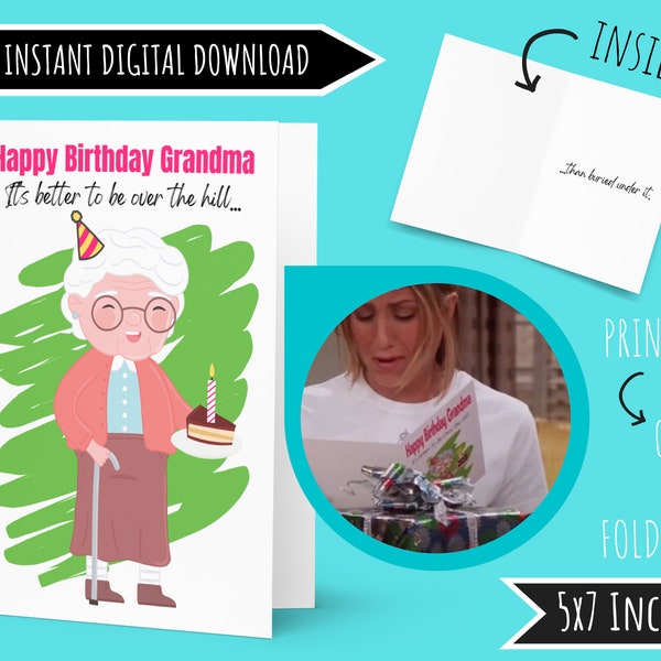 Printable Friends 30th Birthday Card | 30th Birthday Gift for Her | Friends TV Show Gift | Funny 30th Birthday Card | Digital Birthday Card